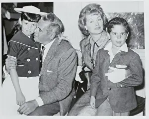 Lucille Ball Sitting with Her Family