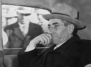 Hand Over Mouth Prints: Lucky Luciano Riding in Automobile