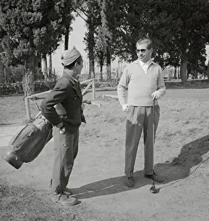 Lucky Luciano Talking to Caddy