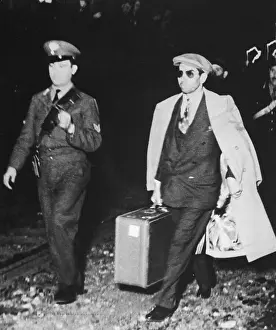 Genoa Prints: Lucky Luciano Walking with Italian Policeman