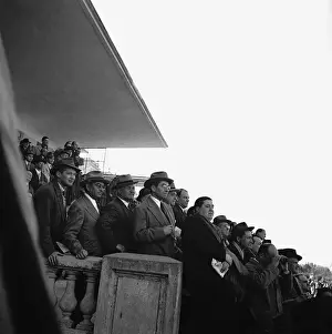 Lucky Luciano Watching Horse Race at Track