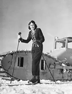 Skiing Prints: Lucy Harrison Standing on Skis