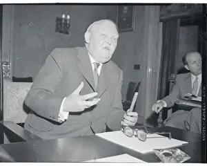 Ludwig Erhard Addressing a Session of the World Bank