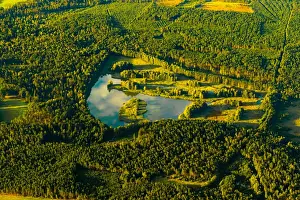 Luftaufnahmen der Lausitzer Heide- und Teichlandschaft