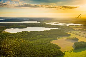 Hot Air Balloon Prints: Luftaufnahmen der Lausitzer Heide- und Teichlandschaft