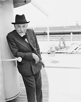 Luigi Pirandello Leaning on Rail