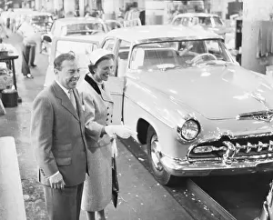 Luis DeSoto and Wife at Automobile Plant