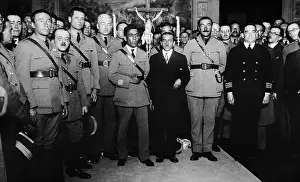 Cabinet Prints: Luis Sanchez Cerro Stands with His Cabinet