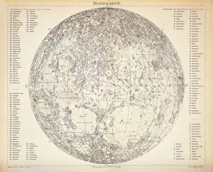 Images Dated 29th January 2015: Lunar Map engraving 1896