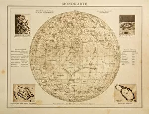 Images Dated 2nd May 2015: Lunar Map engraving 1896