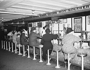 Lunch Prints: Lunch Counter in New York City Subway Station