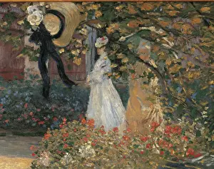 Ribbon Prints: The Lunch. Decorative panel, by Claude Monet