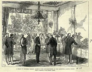 Lunch Prints: Luncheon Room During Congress of Berlin