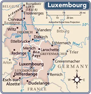 Luxembourg country map