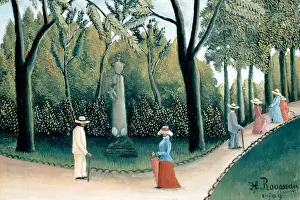 Folk Prints: Luxembourg Gardens - Monument to Chopin