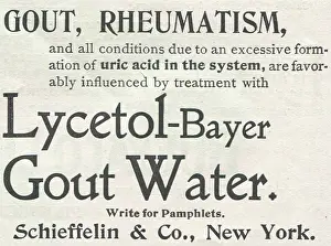 T1710655 Prints: Lycetol Bayer Gout Water
