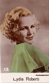 Lyda Roberti, Film Stars series, collectible C T Bridgewater cigarette card, 1935
