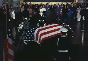 Huty33375 Prints: Lying In State Of Senator Humphrey