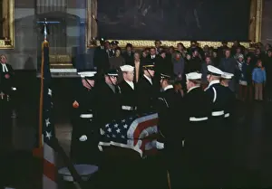 Lying In State Of Senator Humphrey