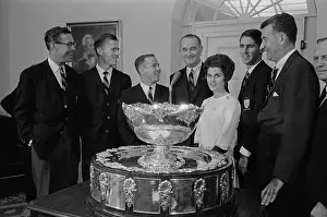 Lyndon B. Johnson with Davis Cup Team