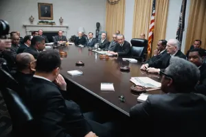 Weaver Prints: Lyndon B. Johnson Meeting with Black Leaders