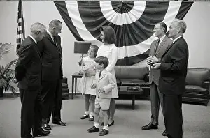 Lyndon B. Johnson Meeting with Kennedy Family
