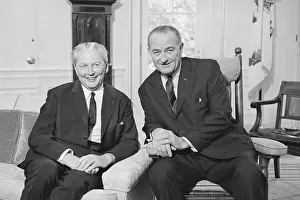 Lyndon B. Johnson Posing with Kurt George Kiesinger