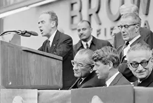 Columbus Day Prints: Lyndon B. Johnson and Robert Francis Kennedy During Columbus Day