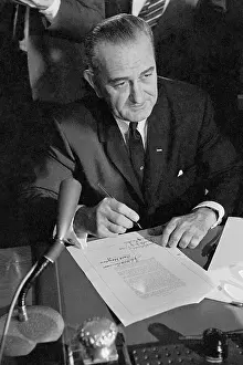 Lyndon B. Johnson Signing Bill