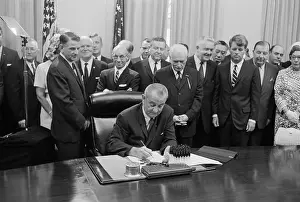 Thomas J Prints: Lyndon B. Johnson Signing Narcotics Bill
