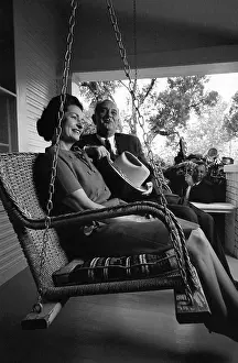 Johnson City Prints: Lyndon and Claudia Johnson in Porch Swing
