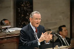 Lyndon Johnson Addressing Congress
