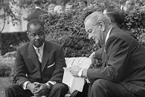 Lyndon Johnson and Ahmadou Ahidjo