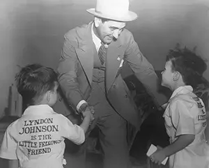 Candidate Prints: Lyndon Johnson Campaigning for the Senate