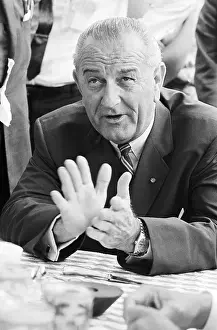 Lyndon Johnson Gesturing with his Hands