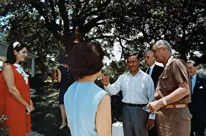 Lyndon Johnson Greeting President of Bolivia