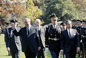 Huty34490 Prints: Lyndon Johnson And Gustavo Diaz Ordaz