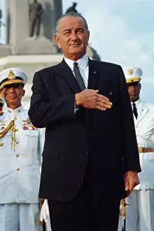 Bangkok Prints: Lyndon Johnson with His Hand over His Heart