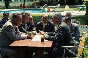 Lyndon Johnson Having Meeting with Australian Representatives