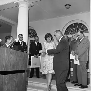 Lyndon Johnson Introducing Eunice Shriver