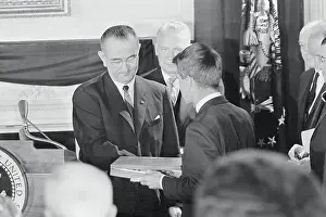 Councilman Prints: Lyndon Johnson Presenting an Award to Robert Kennedy