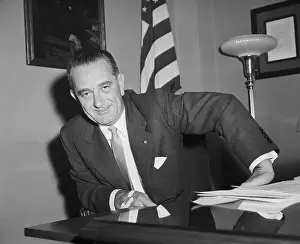 Outer Space Prints: Lyndon Johnson Seated At Desk