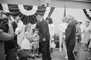 Newport News Prints: Lyndon Johnson Shaking Caroline Kennedy's Hand
