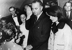 Widow Prints: Lyndon Johnson Taking Presidential Oath