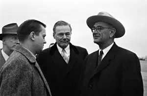 Lyndon Johnson Talks To Newsmen
