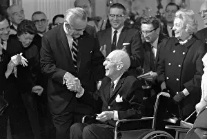 Lyndon Johnson with Upton Sinclair