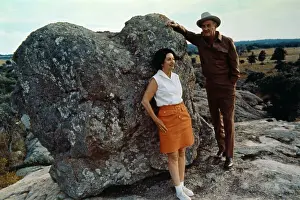 Stonewall Prints: Lyndon and Lady Bird Johnson Standing on Rocky Mound