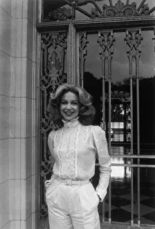 Lynn Wyatt at Her Front Door