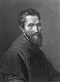 M. Angelo Buonarroti by A. Francois after a Self-Portrait by Michelangelo Buonarroti