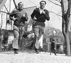 Trainer Prints: M. Machon, Max Schmeling Running In Shoes